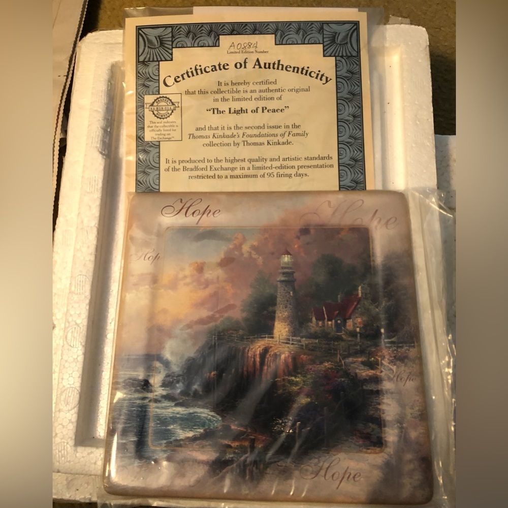 VINTAGE THOMAS KINKADE Ceramic plate